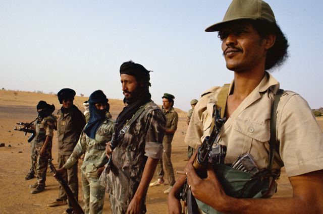 Les combattants alignés